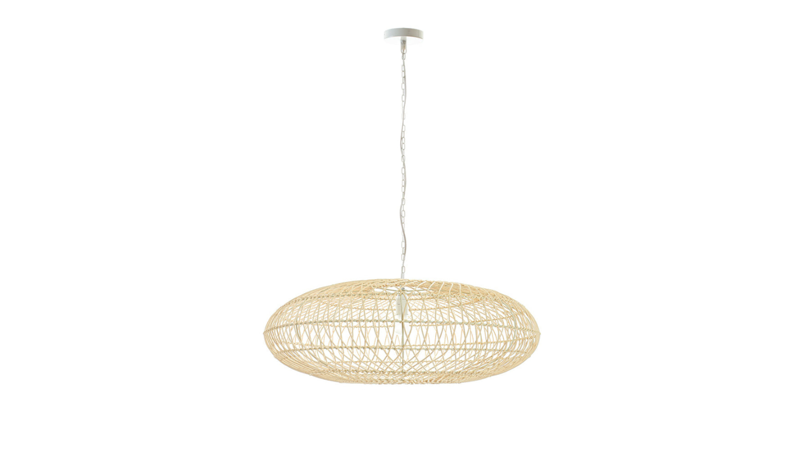 Luminea Lona Natural Spheroid Bamboo Rattan Hanging Pendant Light