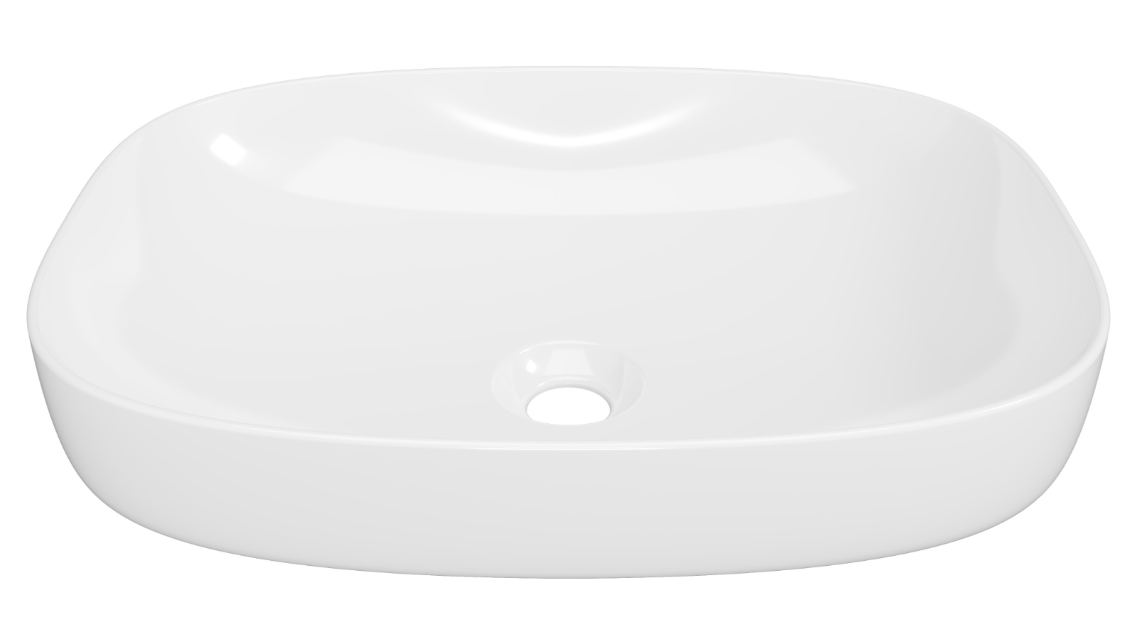 Timberline Lorenzo 550mm Inset Basin - Gloss White
