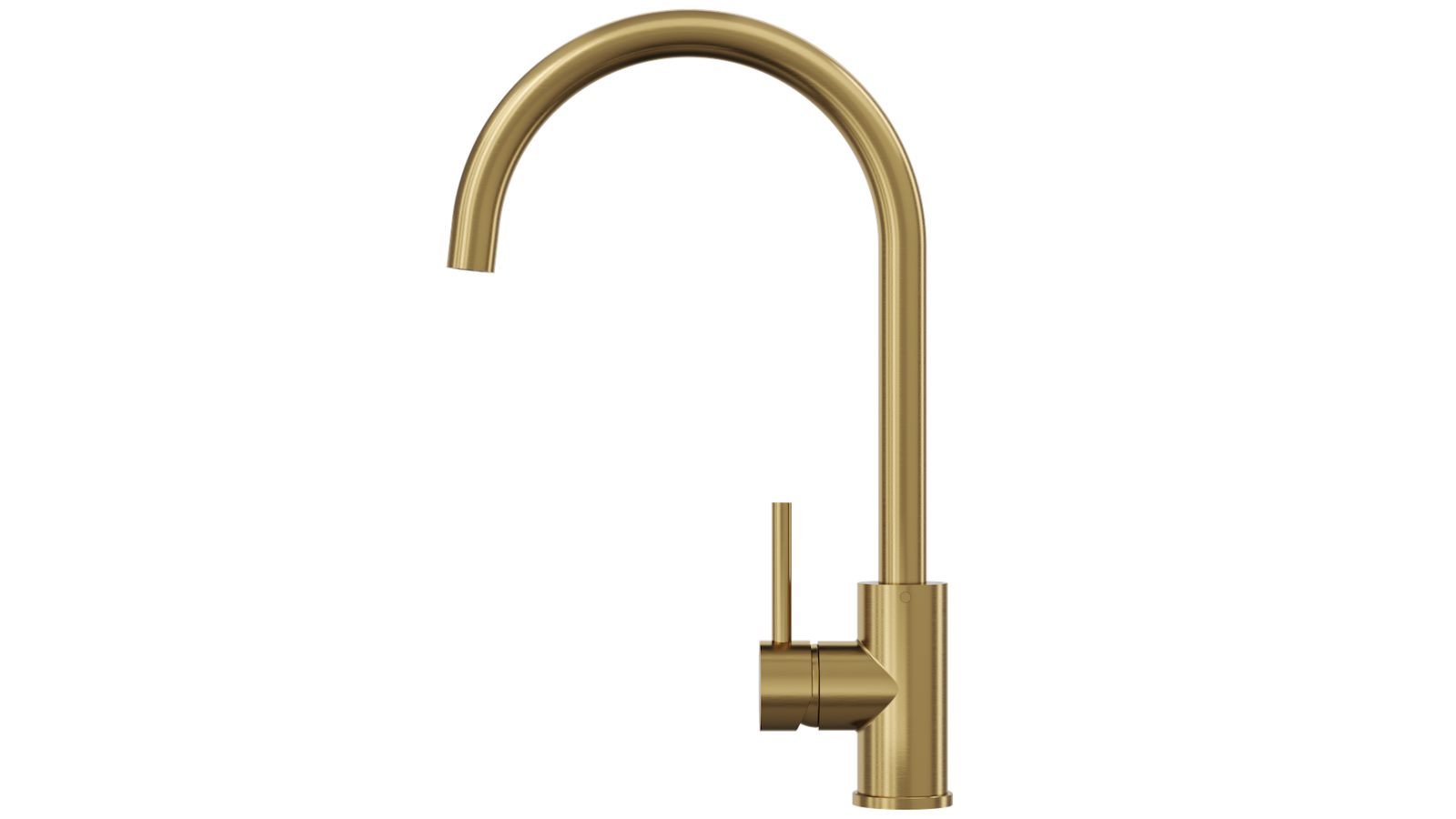 Linsol Louis S2 Gooseneck Sink Mixer - Brushed Brass