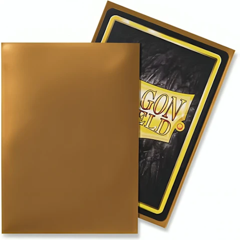 Dragon Shield Box of 100 Protective Sleeves - Gold