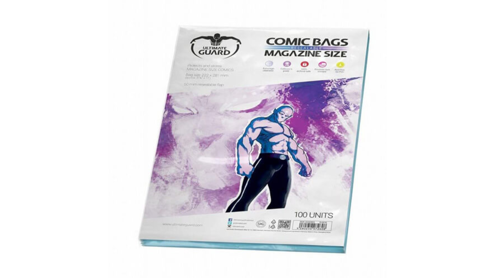 Ultimate Guard Pack of 100 Resealable Comic Bag - Magazine