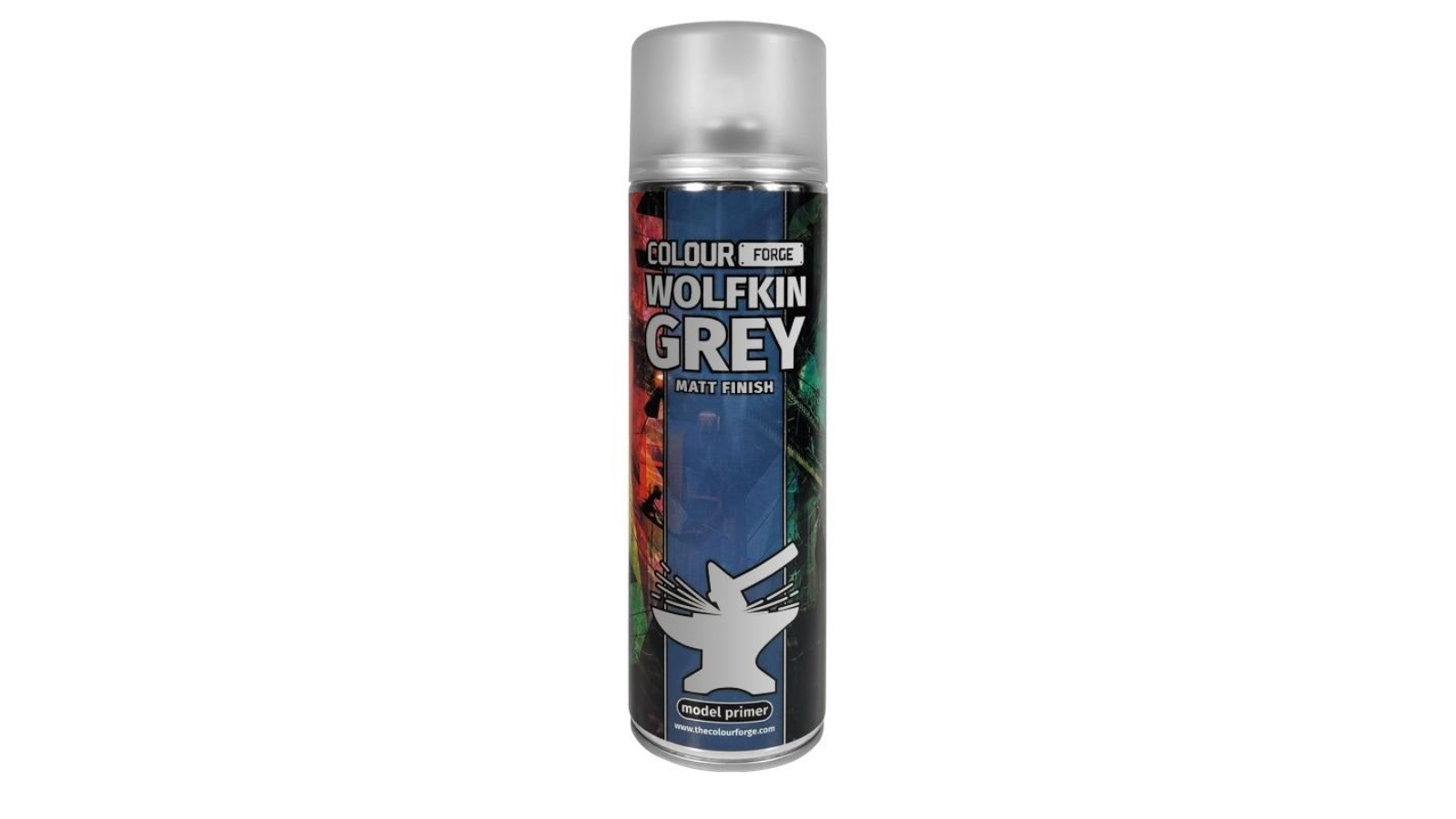 Colour Forge 500ml Aerosol Spray Primer - Wolfskin Grey