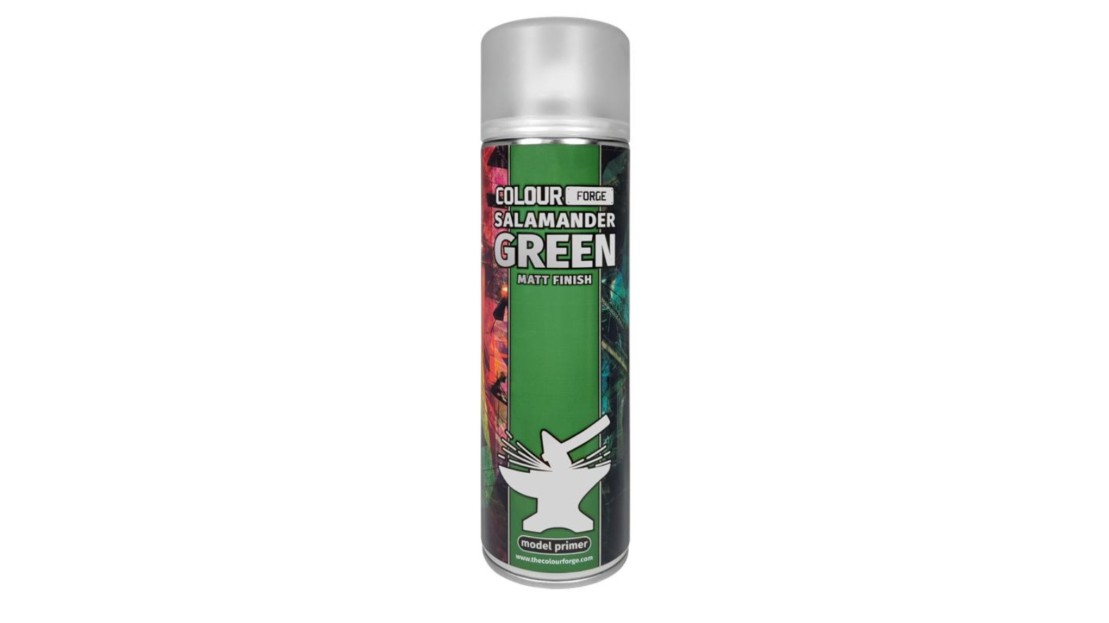 Colour Forge 500ml Aerosol Spray Primer - Salamander Green