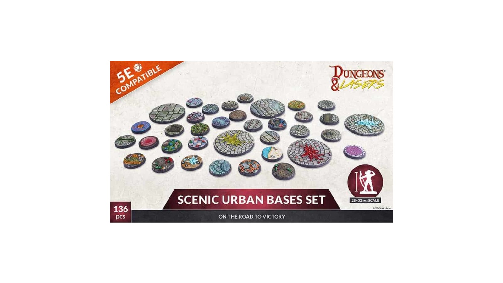 Dungeons & Lasers Miniatures Scenic Urban Base Set
