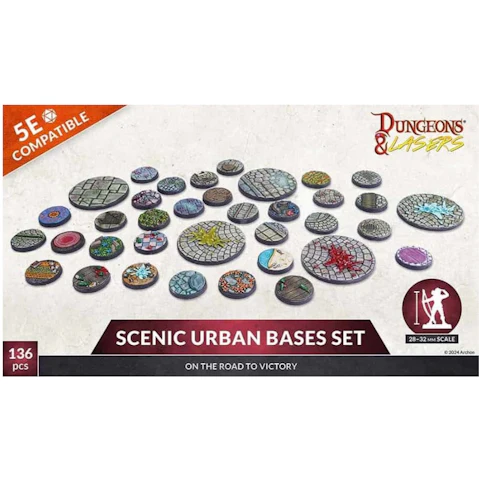 Dungeons & Lasers Miniatures Scenic Urban Base Set