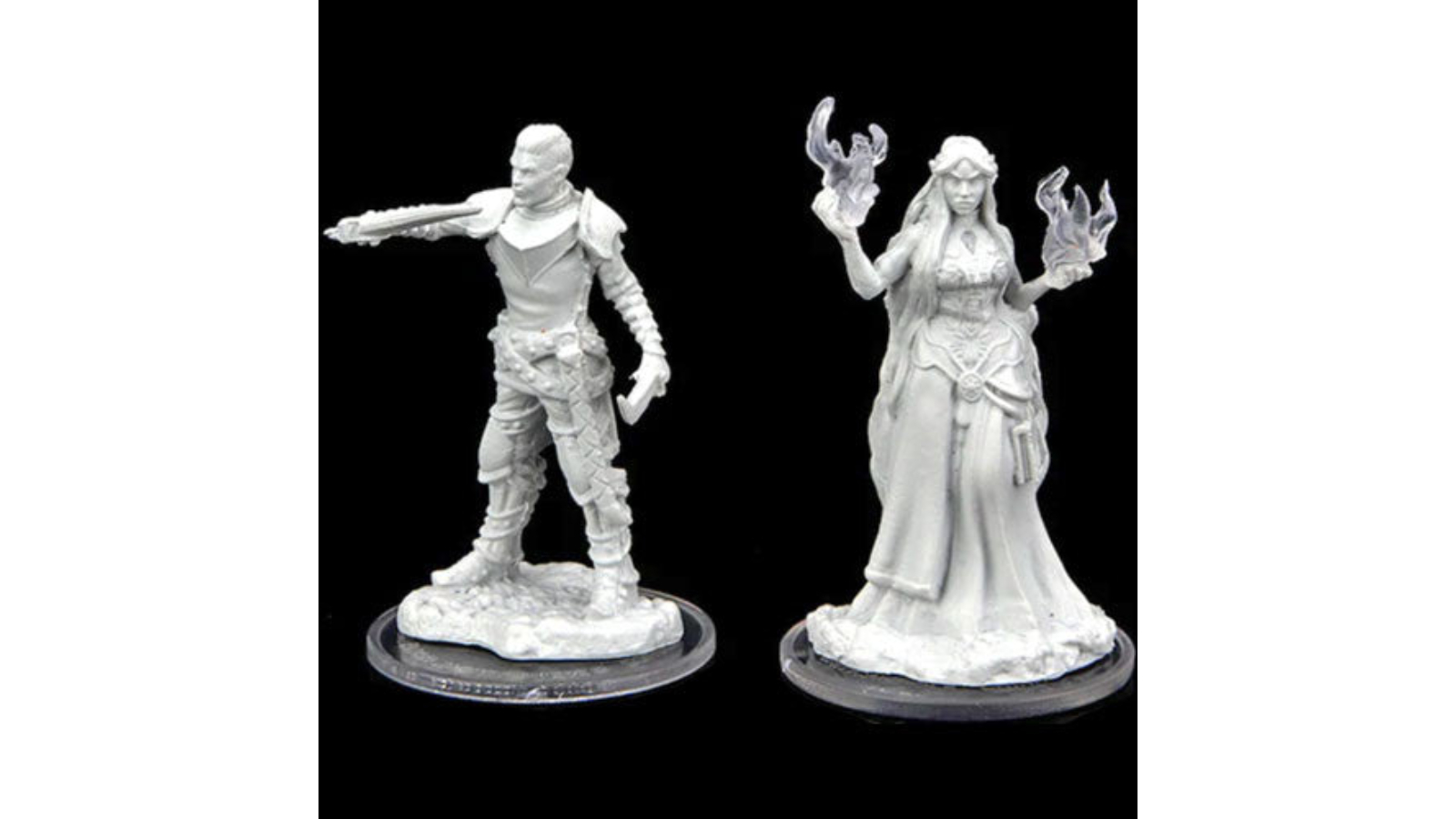 Critical Role Unpainted Mini Turst Militia Swordsman and Lyrengorn Holy Priest