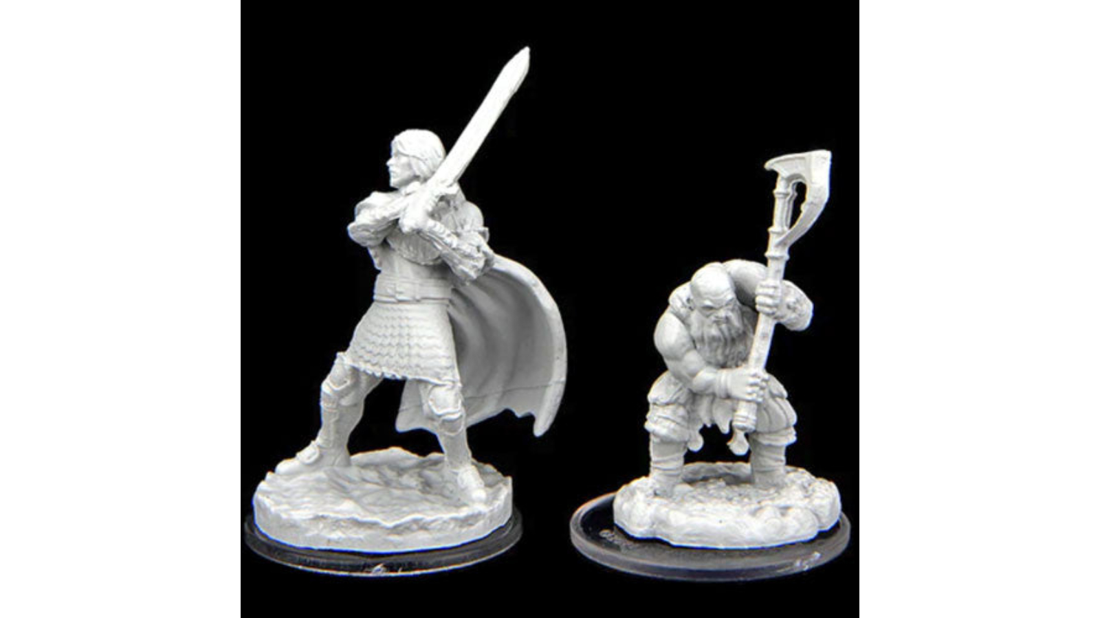 Critical Role Unpainted Minis Westruun Militia Swordsman and Kraghammer Axeman