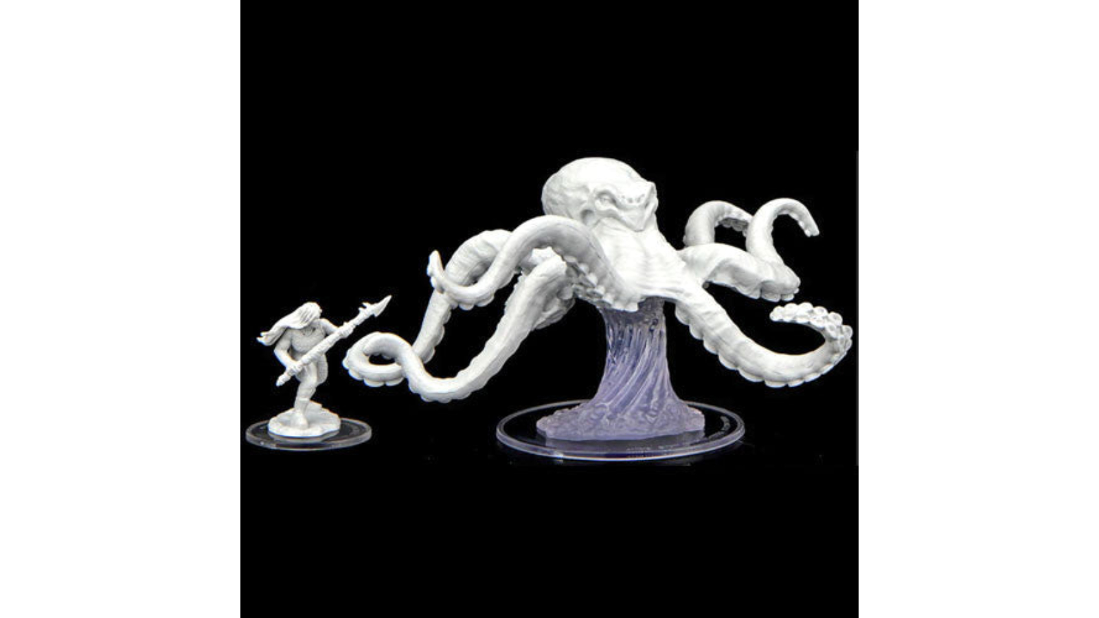 Critical Role Unpainted Minis Ashari Waverider and Octopus