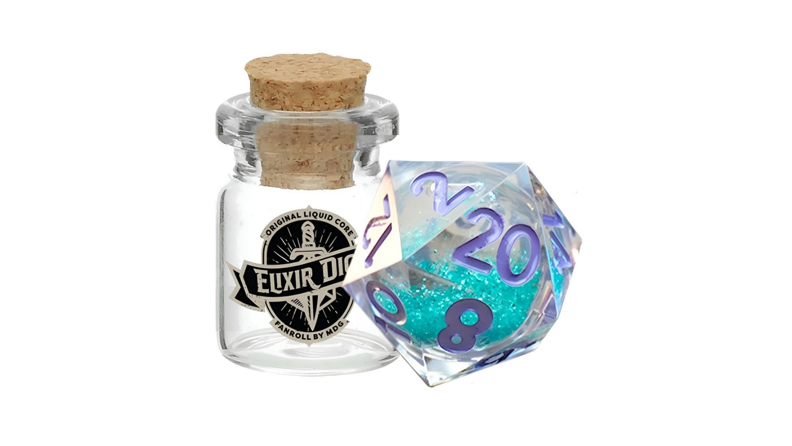 Fanroll Individual D20 Disco Vibes Elixir Liquid Core Dice