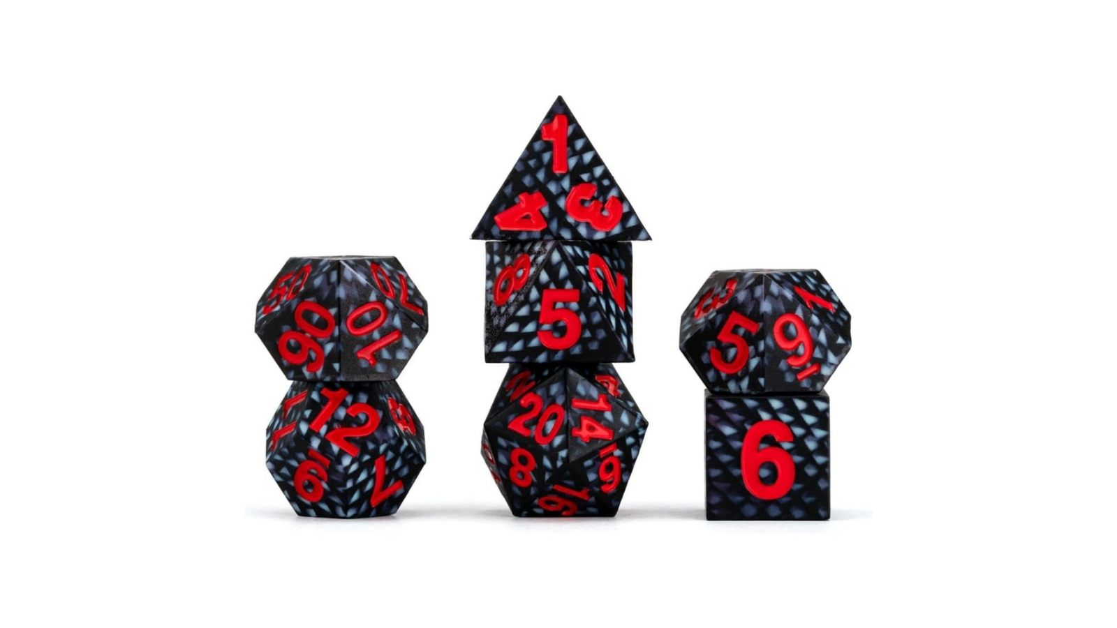 Fanroll Black Dragon Scales Storm Silicone Dice Set