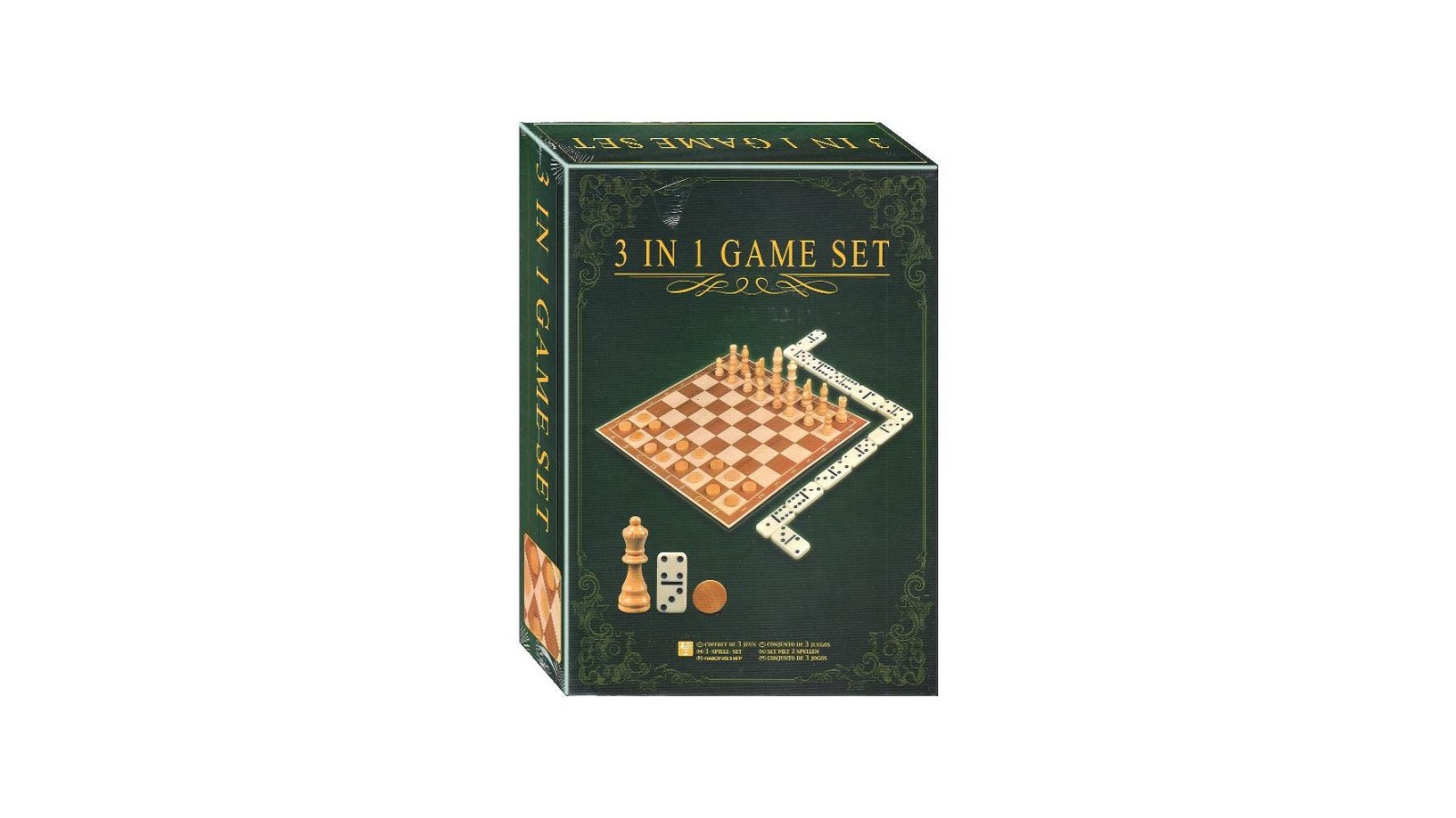 Gameland 3-in-1 Board Game Set