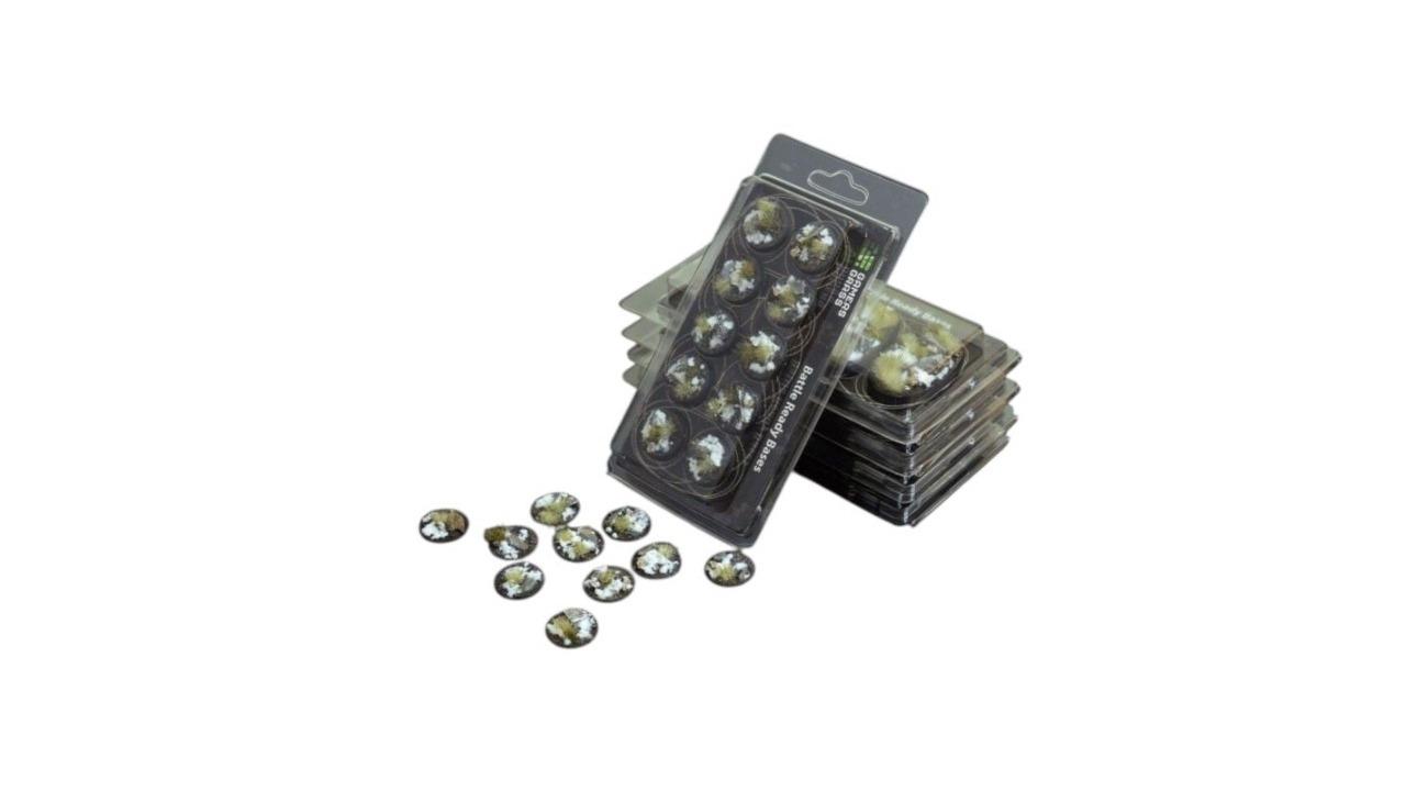 Gamers Grass 10 Piece Round Battle Ready Bases Winter - 2.5cm