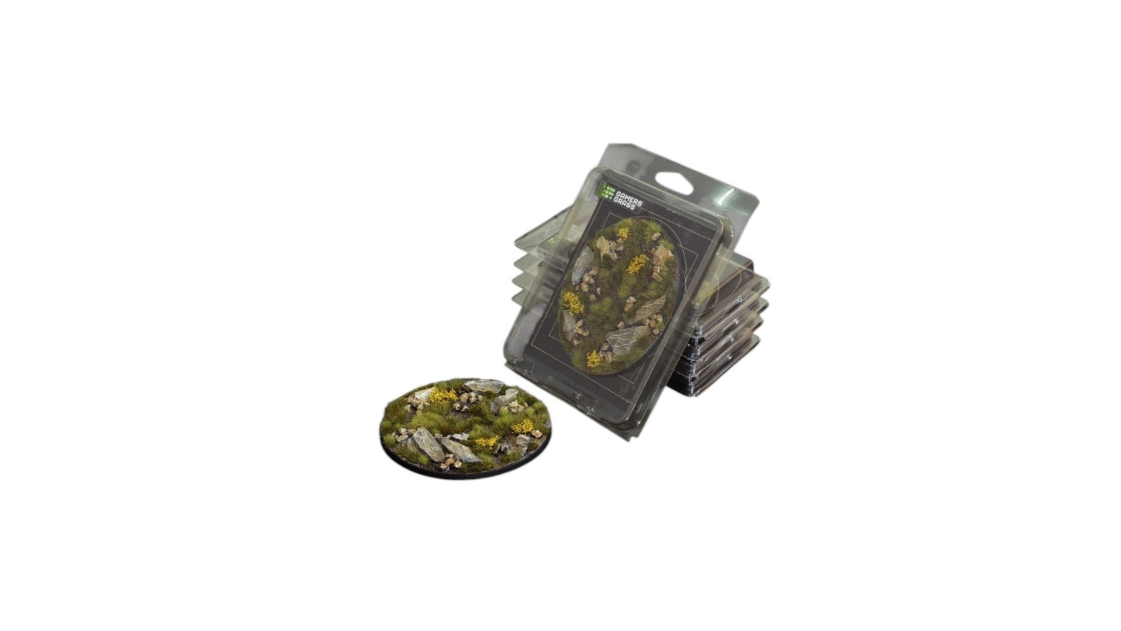 Gamers Grass Oval Battle Ready Bases Highland - 12cm