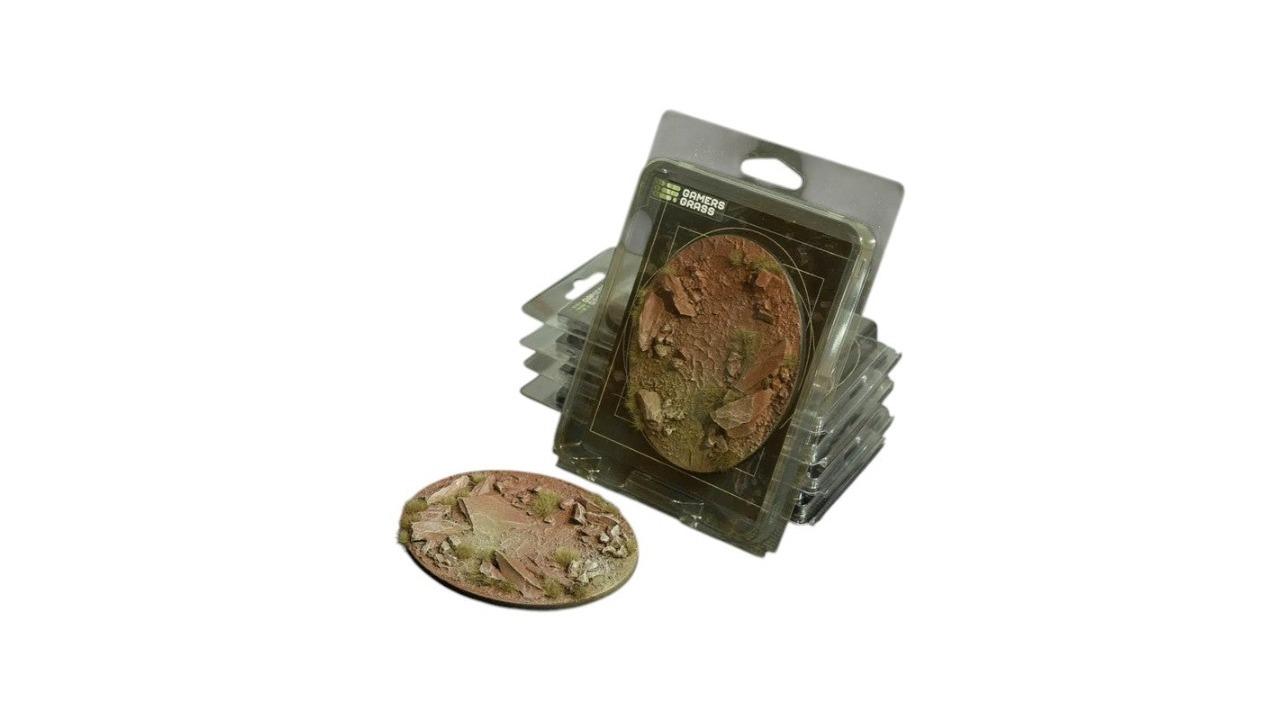 Gamers Grass Oval Battle Ready Bases Badlands - 12cm