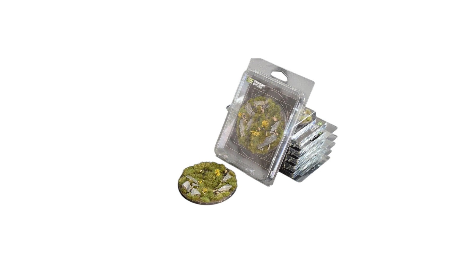 Gamers Grass Round Battle Ready Bases Highland - 10cm
