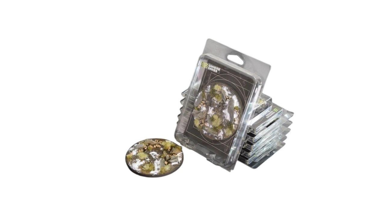 Gamers Grass Round Battle Ready Bases Winter - 10cm