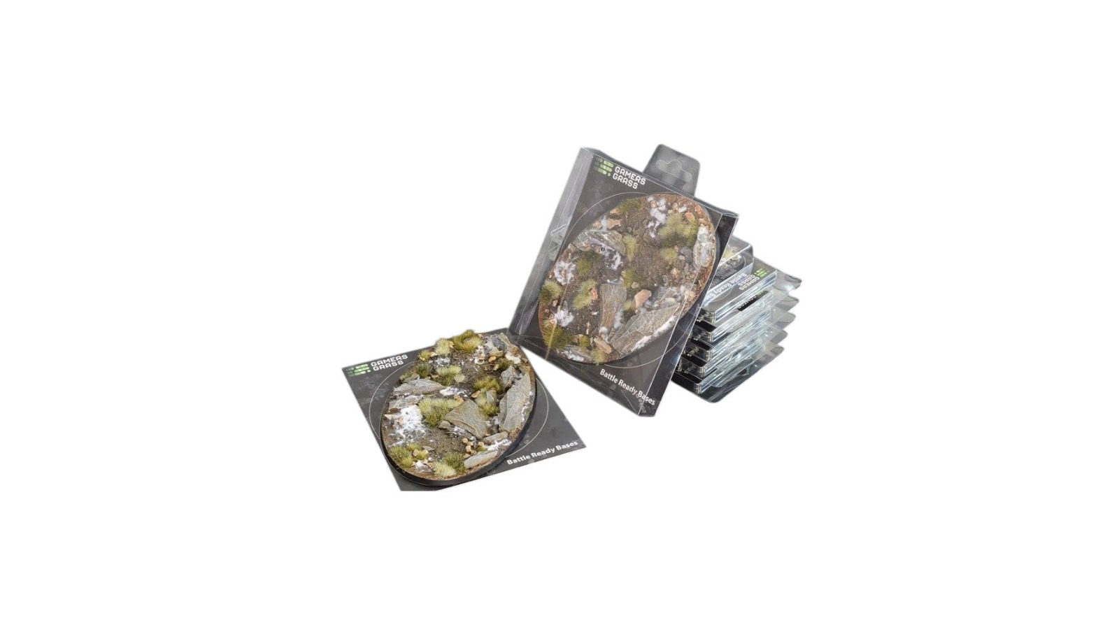 Gamers Grass Oval Battle Ready Bases Winter - 17cm