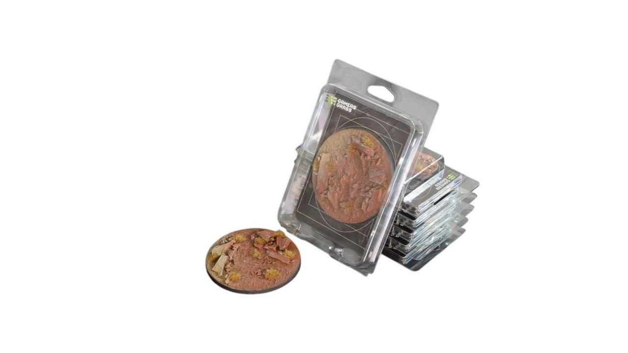 Gamers Grass Round Battle Ready Bases Badlands - 10cm