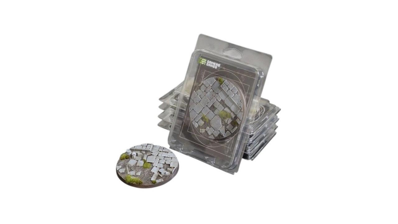 Gamers Grass Round Battle Ready Bases Temple - 10cm