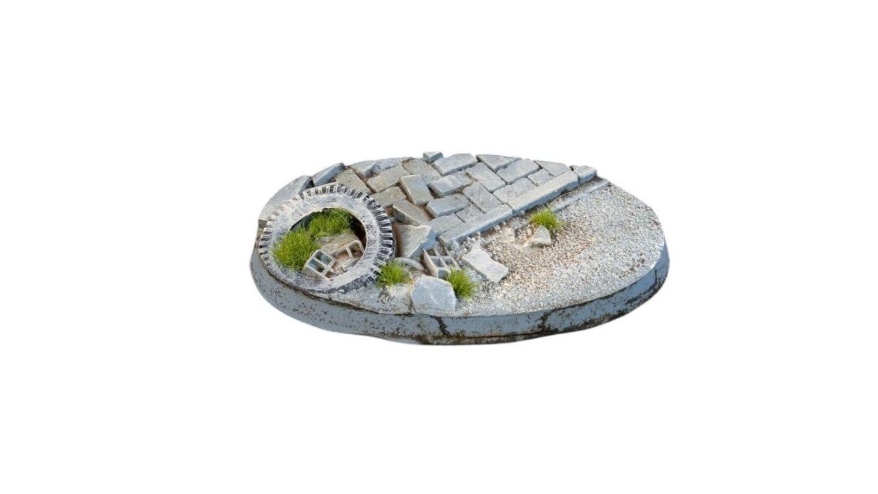Gamers Grass 4 Piece Oval Battle Ready Bases Urban Warfare - 6cm