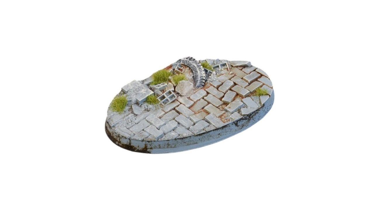 Gamers Grass 3 Piece Oval Battle Ready Bases Urban Warfare - 7.5cm