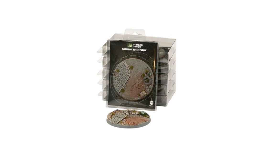 Gamers Grass Round Battle Ready Bases Urban Warfare - 9cm