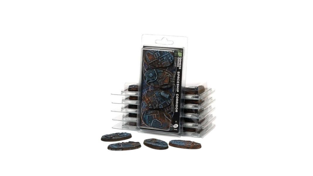 Gamers Grass Round Battle Ready Bases Spaceship Corridor - 10cm