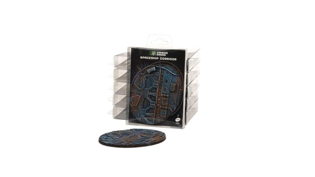 Gamers Grass 2 Piece Oval Battle Ready Bases Spaceship Corridor - 9cm