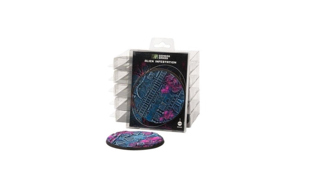 Gamers Grass Round Battle Ready Bases Alien Infestation - 9cm