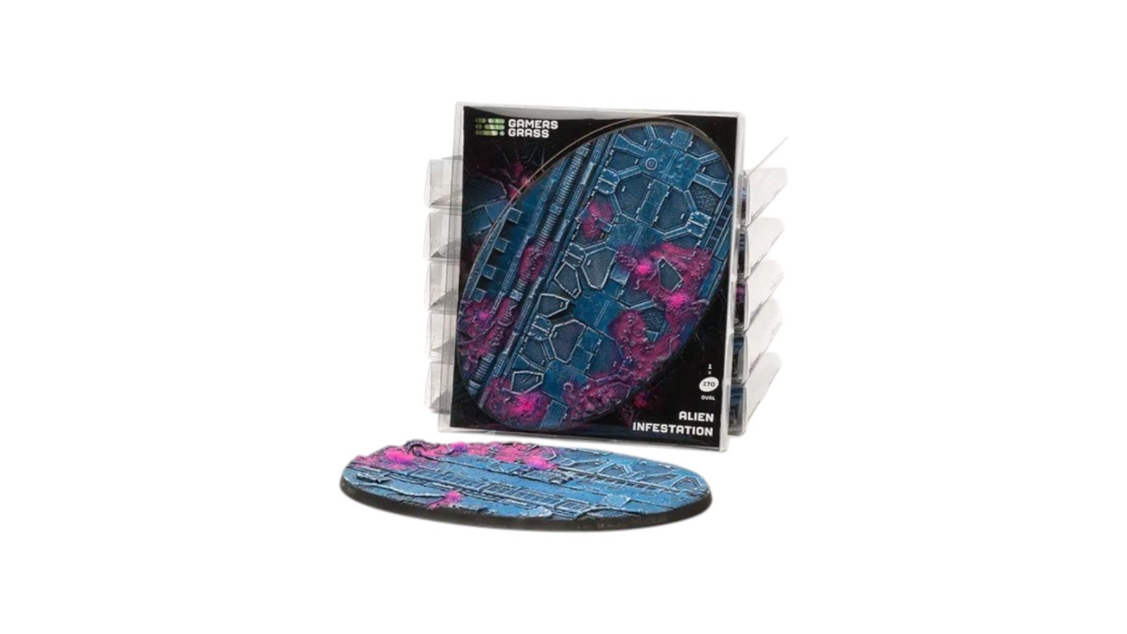 Gamers Grass Oval Battle Ready Bases Alien Infestation - 12cm