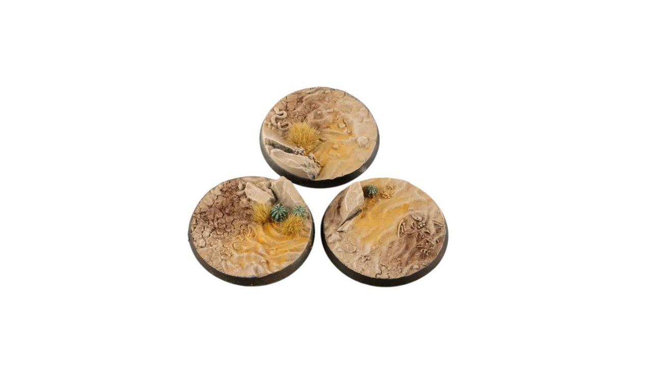 Gamers Grass 3 Piece 5cm Round Battle Ready Bases Deserts of Maahl