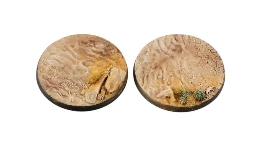 Gamers Grass 2 Piece 6cm Round Battle Ready Bases Deserts of Maahl