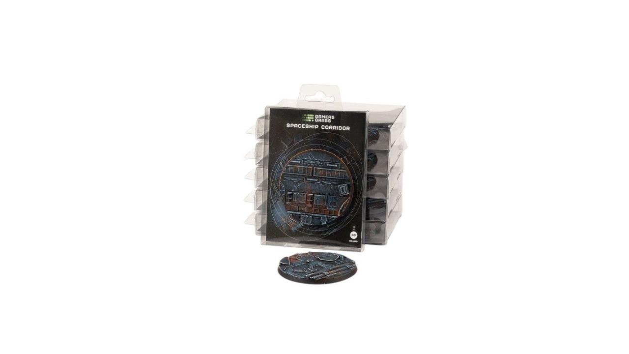 Gamers Grass 5 Piece Round Battle Ready Bases Spaceship Corridor - 4cm
