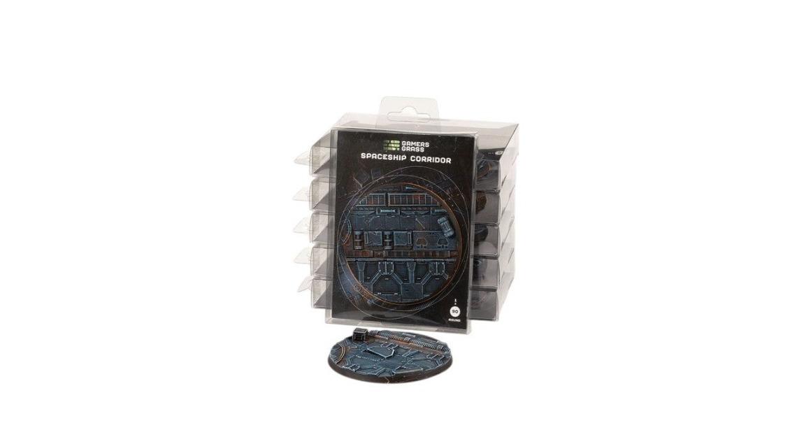 Gamers Grass Round Battle Ready Bases Spaceship Corridor - 8cm