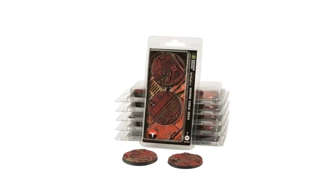 Gamers Grass 2 Piece Round Battle Ready Bases Nomad Crew Deck - 5.5cm