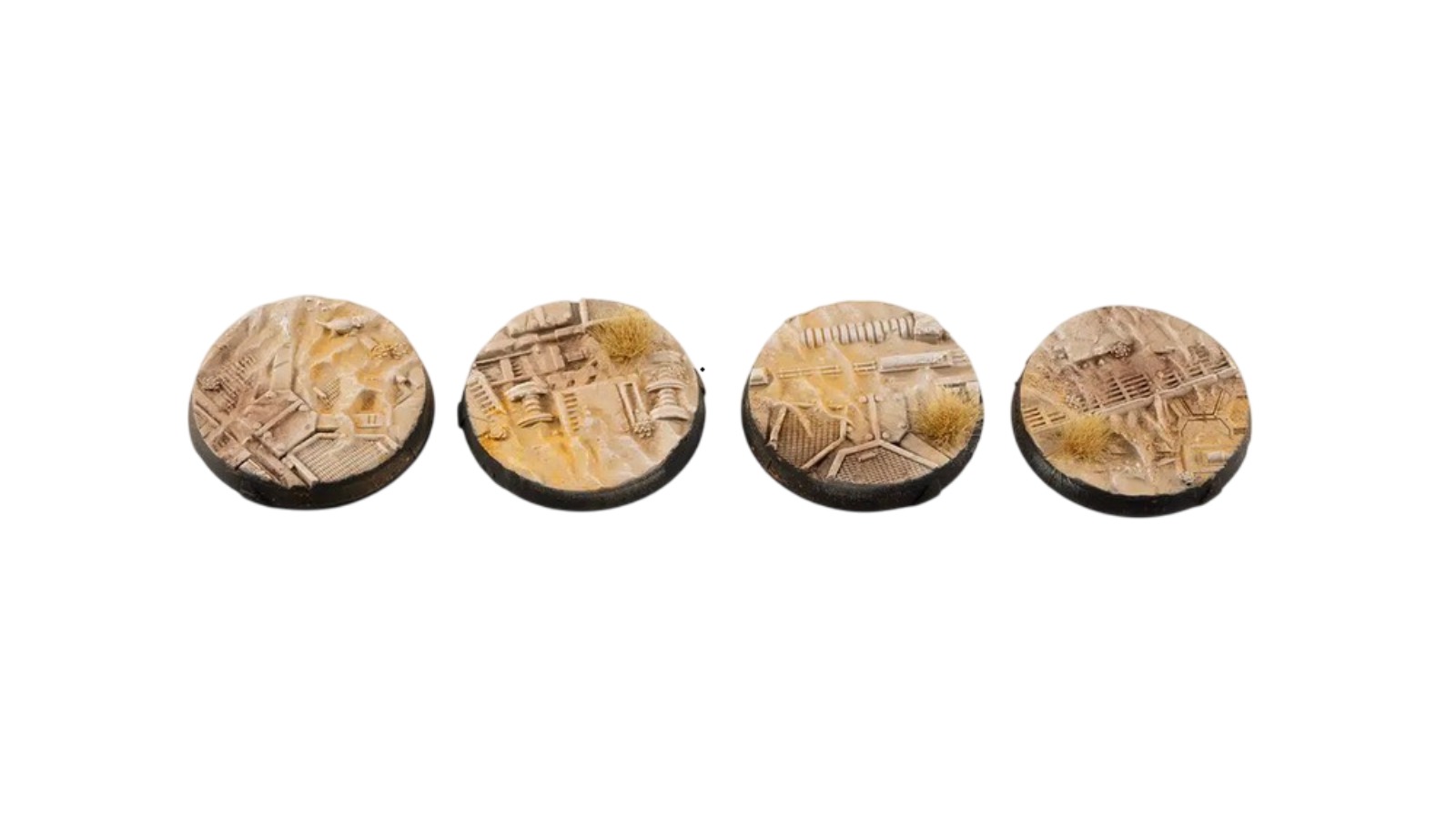 Gamers Grass 4 Piece 4cm Round Battle Ready Bases Dunes of Bourak