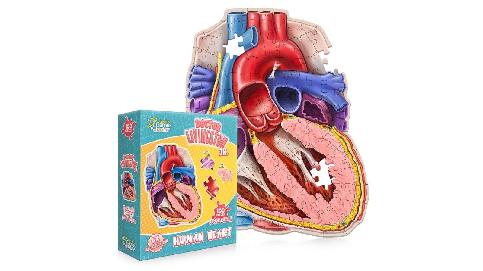 Genius Games Dr. Livingston Jr. Floor Puzzle - Heart