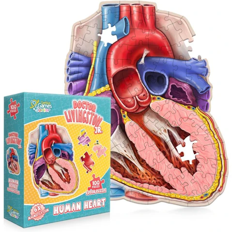 Genius Games Dr. Livingston Jr. Floor Puzzle - Heart