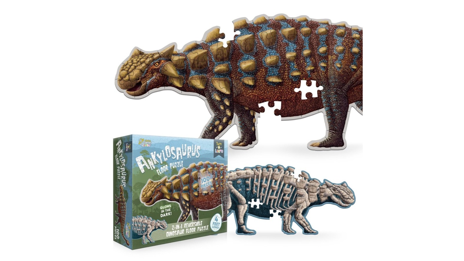 Genius Games Turn N Learn Ankylosaurus Puzzle
