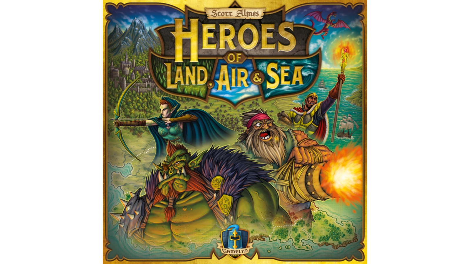Gamelyn Games Heroes of Land Air and Sea Board Game