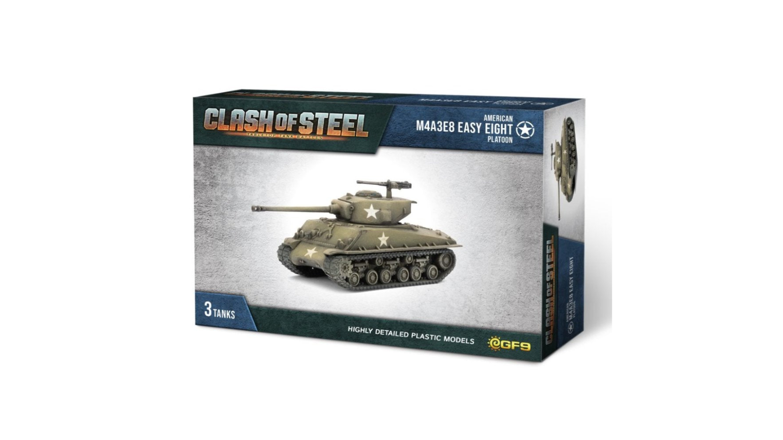 Gale Force 9 Clash of Steel M4A3E8 Easy Eight Tank Platoon