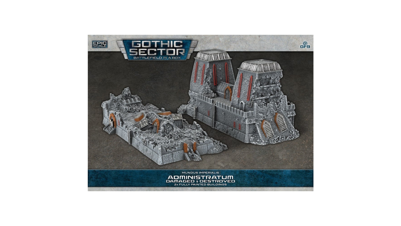 Gale Force 9 Battlefield in a Box Gothic Sector Mundus Imperialis Administratum Damaged and Destroyed