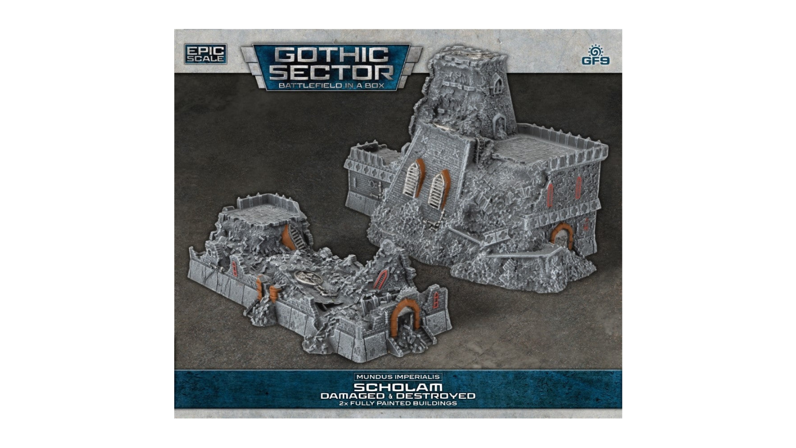 Gale Force 9 Battlefield in a Box Gothic Sector Mundus Imperialis Scholam Damaged and Destroyed