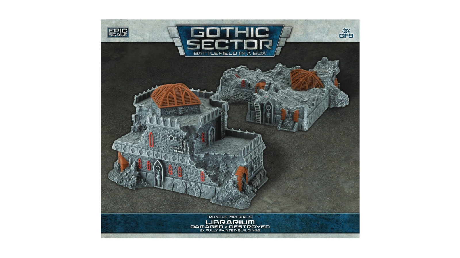 Gale Force 9 Battlefield in a Box Gothic Sector Mundus Imperialis Librarium Damaged and Destroyed