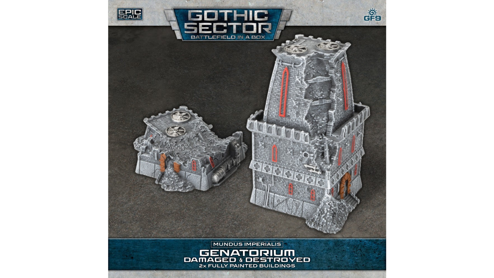 Gale Force 9 Battlefield in a Box Gothic Sector Mundus Imperialis Genatorium Damaged and Destroyed