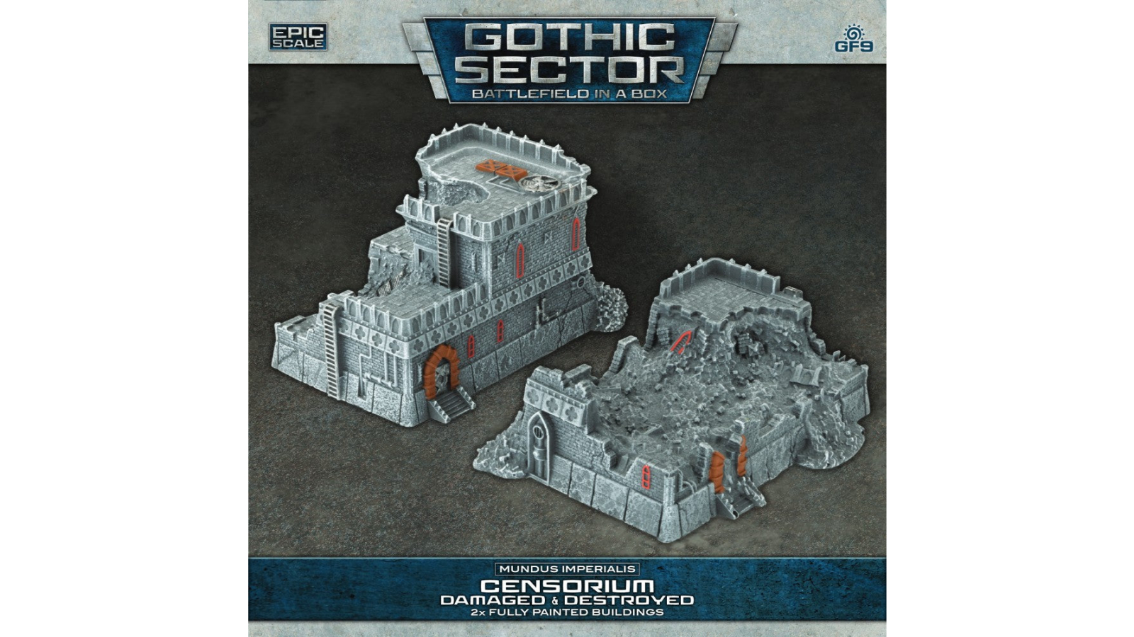 Gale Force 9 Battlefield in a Box Gothic Sector Mundus Imperialis Censorium Damaged and Destroyed