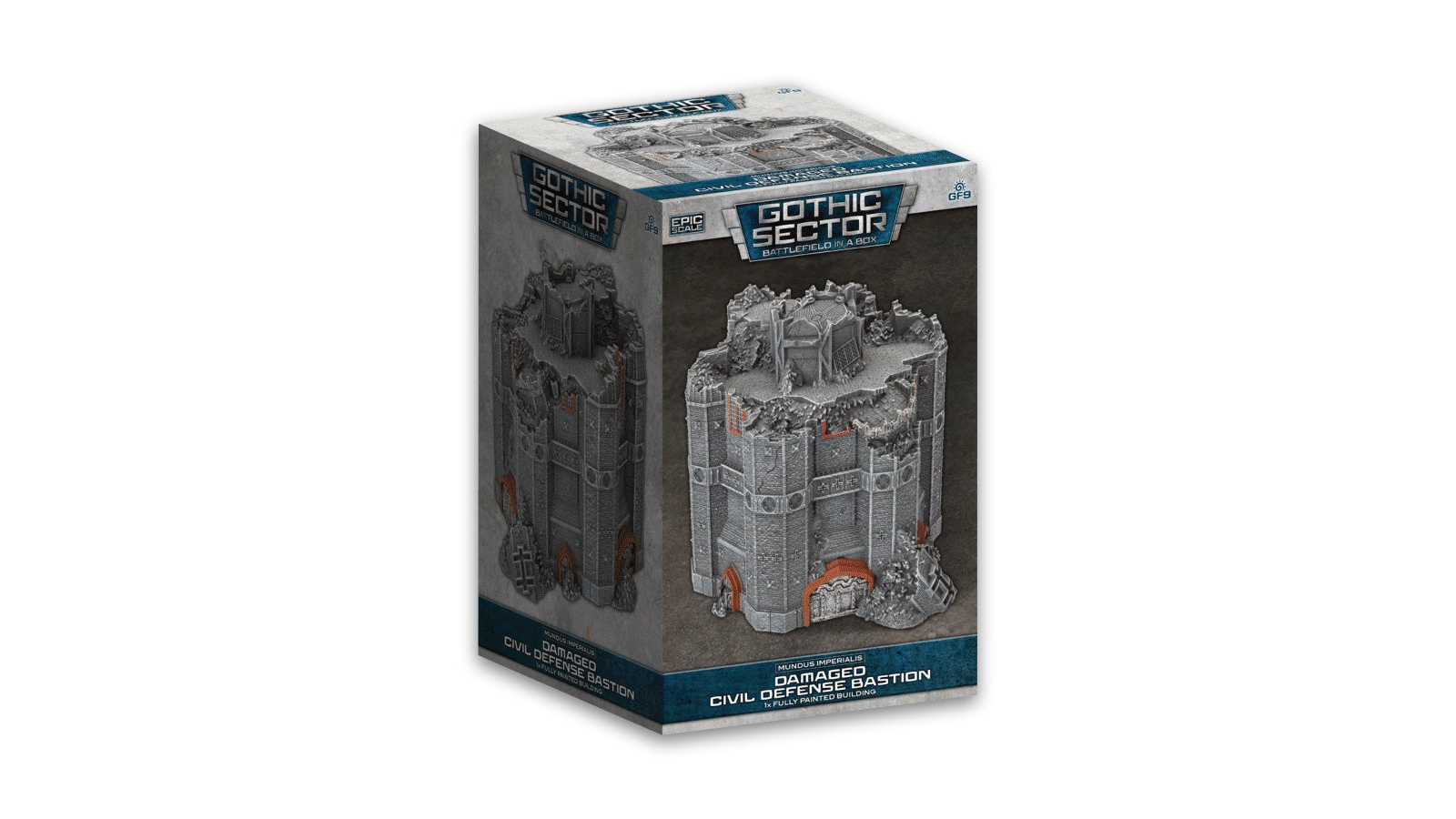 Gale Force 9 Battlefield in a Box Gothic Sector Mundus Imperialis Civil Defense Bastion Damaged