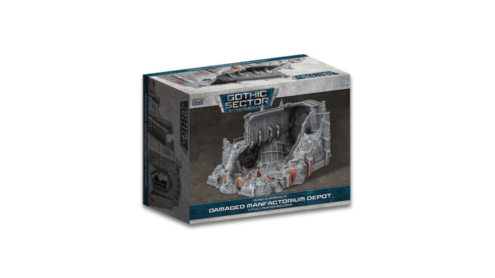 Gale Force 9 Battlefield in a Box Gothic Sector Mundus Imperialis Manufactorium Depot Damaged