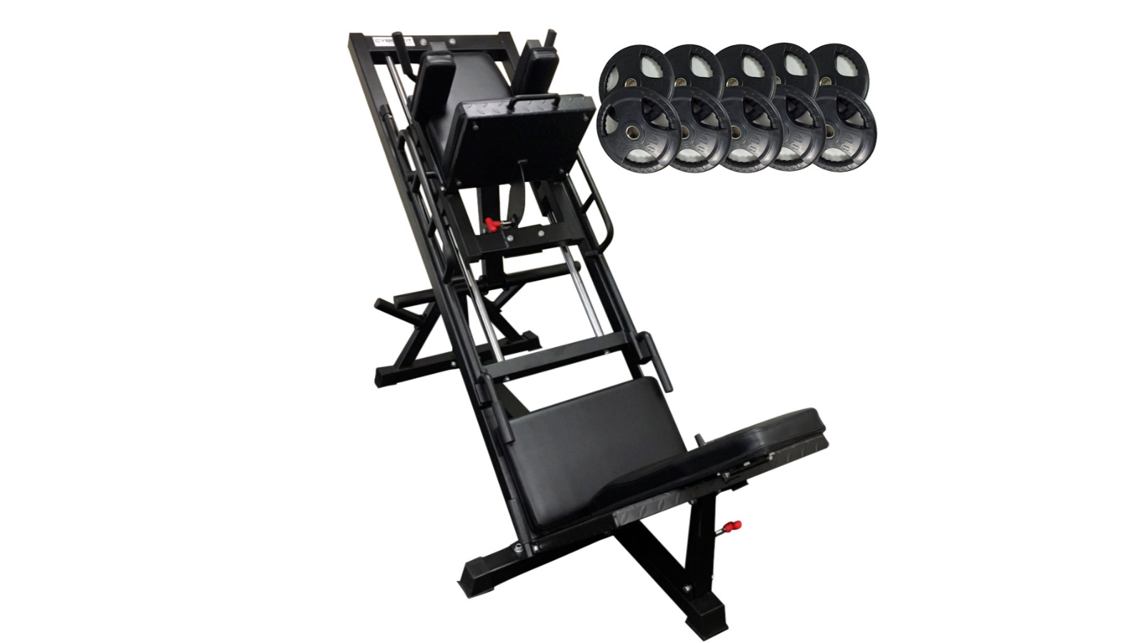 Cyberfit Leg Press Machine Plus Hack Squat with 200kg Rubber Plate