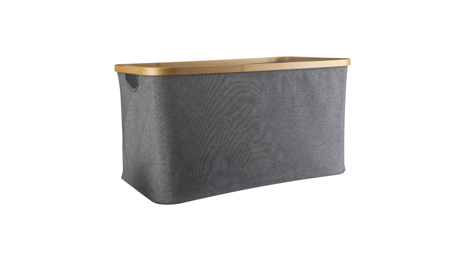 Little Label Co Dark Grey Linen Basket - Large